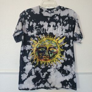 Sublime Retro Black Acid Wash Graphic T-Shirt Mens Size Medium